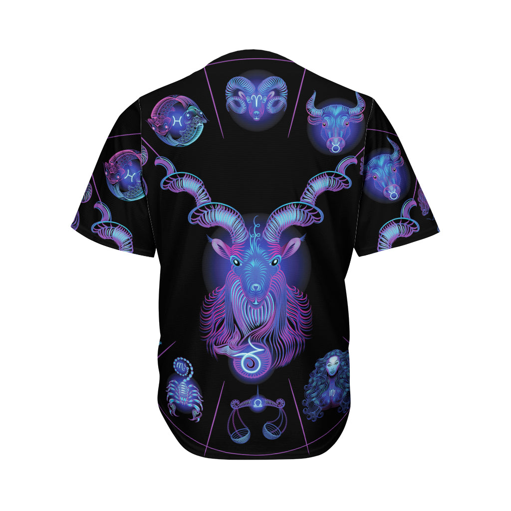 Capricorn And Astrological Signs Print Men's Baseball Jersey