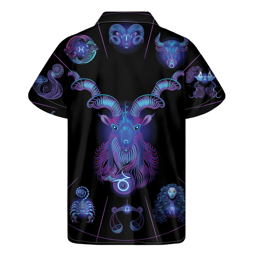 Capricorn And Astrological Signs Print Men's Short Sleeve Shirt