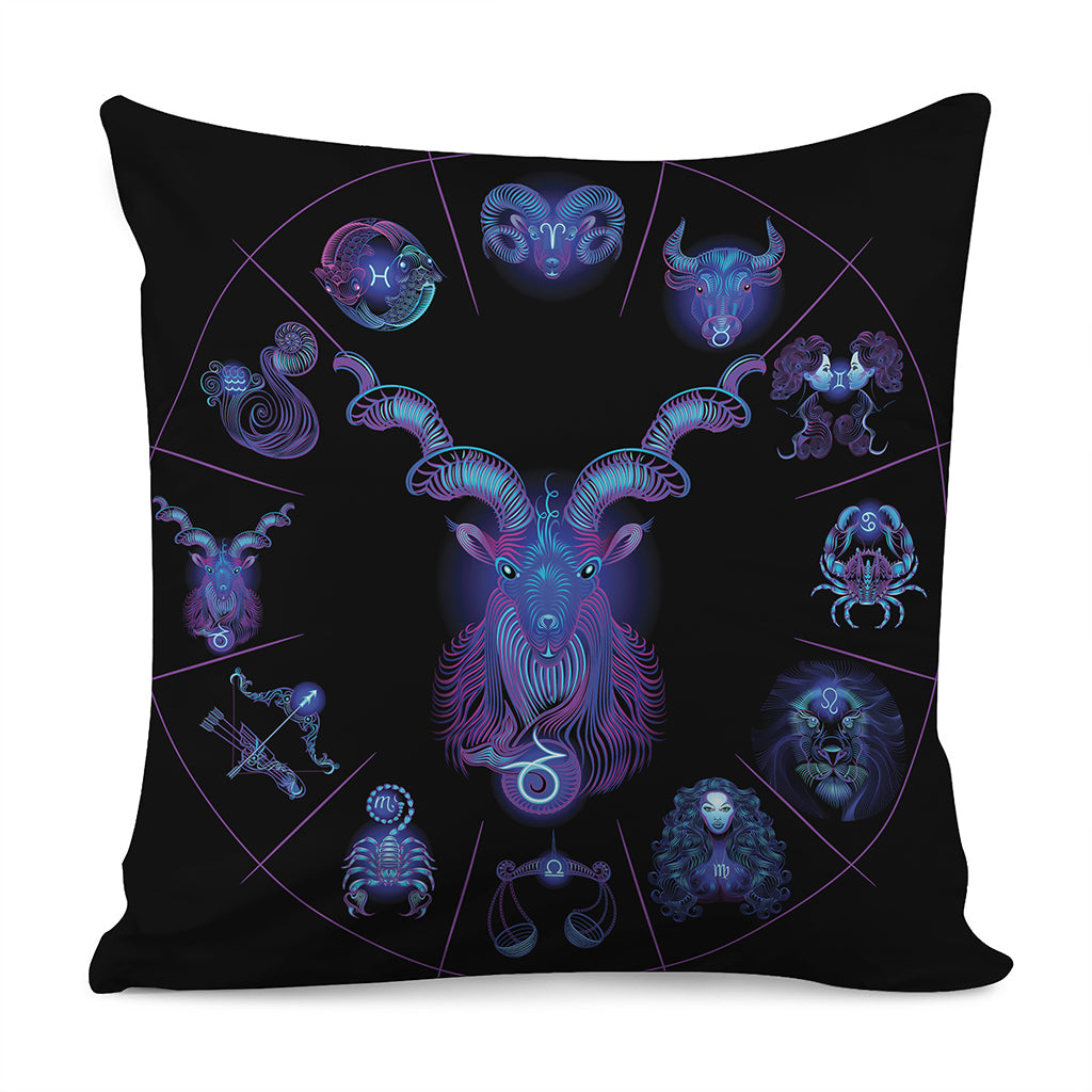 Capricorn And Astrological Signs Print Pillow Cover