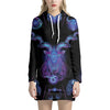 Capricorn And Astrological Signs Print Pullover Hoodie Dress