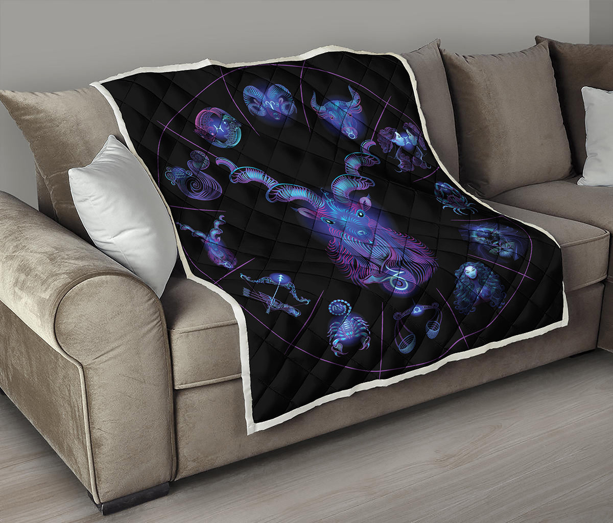 Capricorn And Astrological Signs Print Quilt