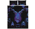 Capricorn And Astrological Signs Print Quilt Bed Set