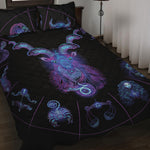 Capricorn And Astrological Signs Print Quilt Bed Set