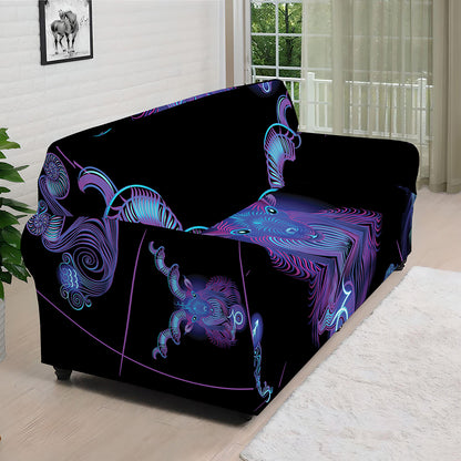 Capricorn And Astrological Signs Print Sofa Cover
