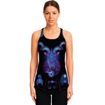 Capricorn And Astrological Signs Print Women's Racerback Tank Top