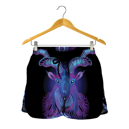 Capricorn And Astrological Signs Print Women's Shorts