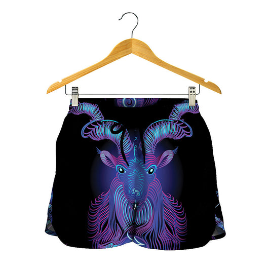 Capricorn And Astrological Signs Print Women's Shorts