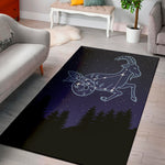 Capricorn Constellation Print Area Rug