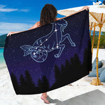 Capricorn Constellation Print Beach Sarong Wrap
