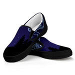 Capricorn Constellation Print Black Slip On Shoes