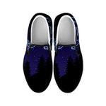 Capricorn Constellation Print Black Slip On Shoes