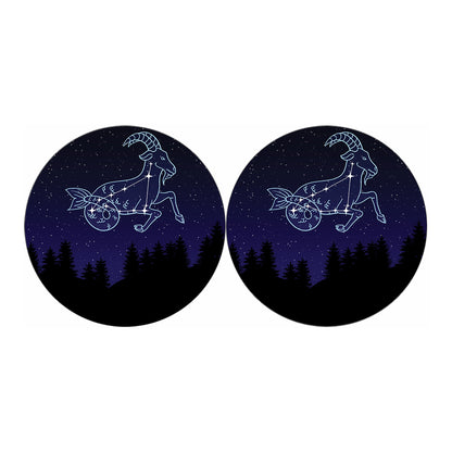Capricorn Constellation Print Car Coasters