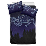 Capricorn Constellation Print Duvet Cover Bedding Set