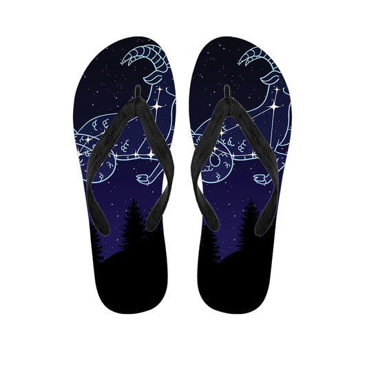 Capricorn Constellation Print Flip Flops