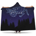 Capricorn Constellation Print Hooded Blanket