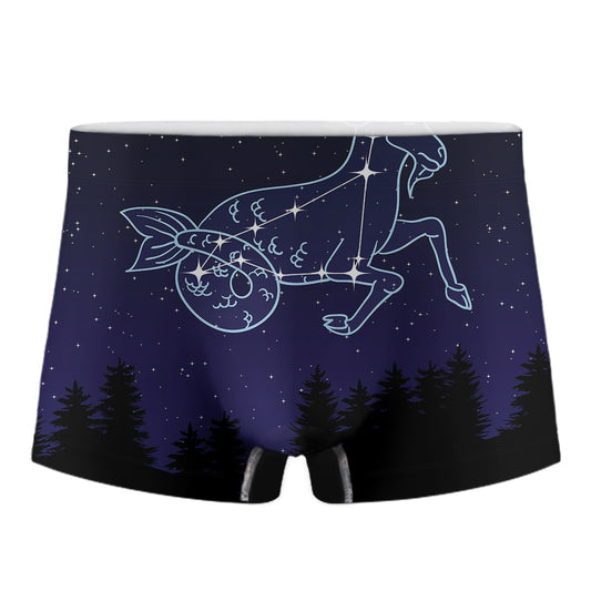 Capricorn Constellation Print Men's Boxer Briefs