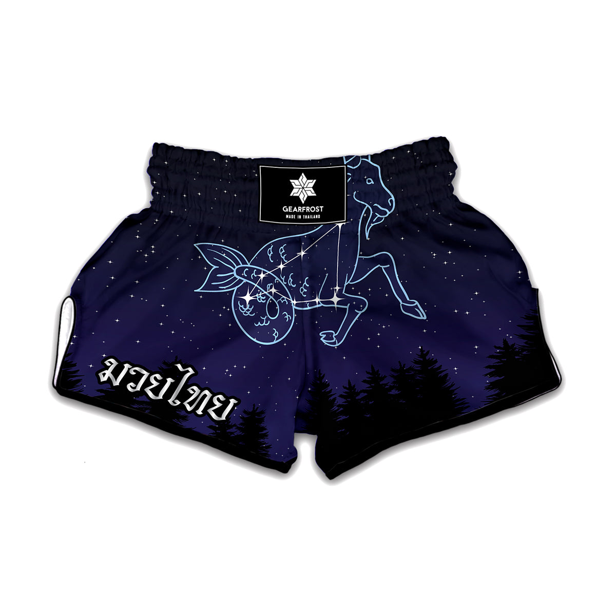 Capricorn Constellation Print Muay Thai Boxing Shorts