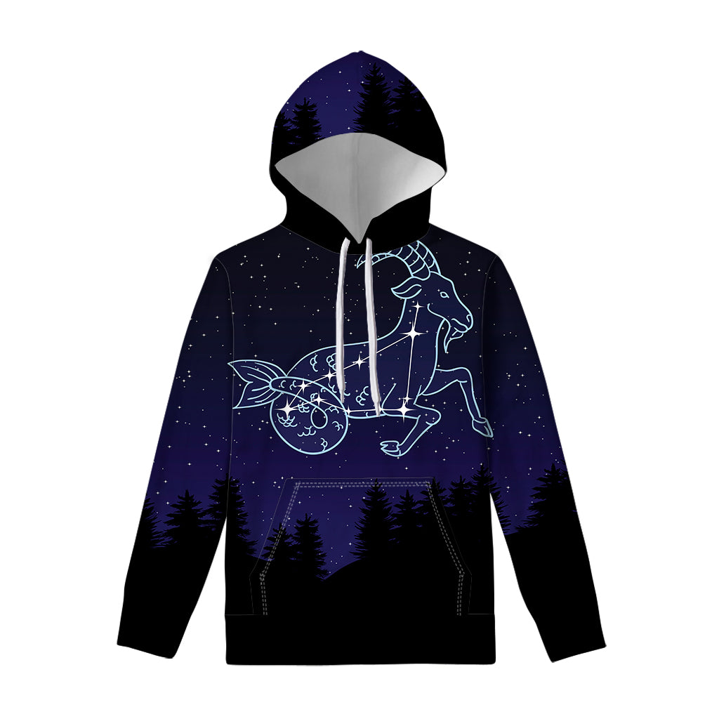 Capricorn Constellation Print Pullover Hoodie