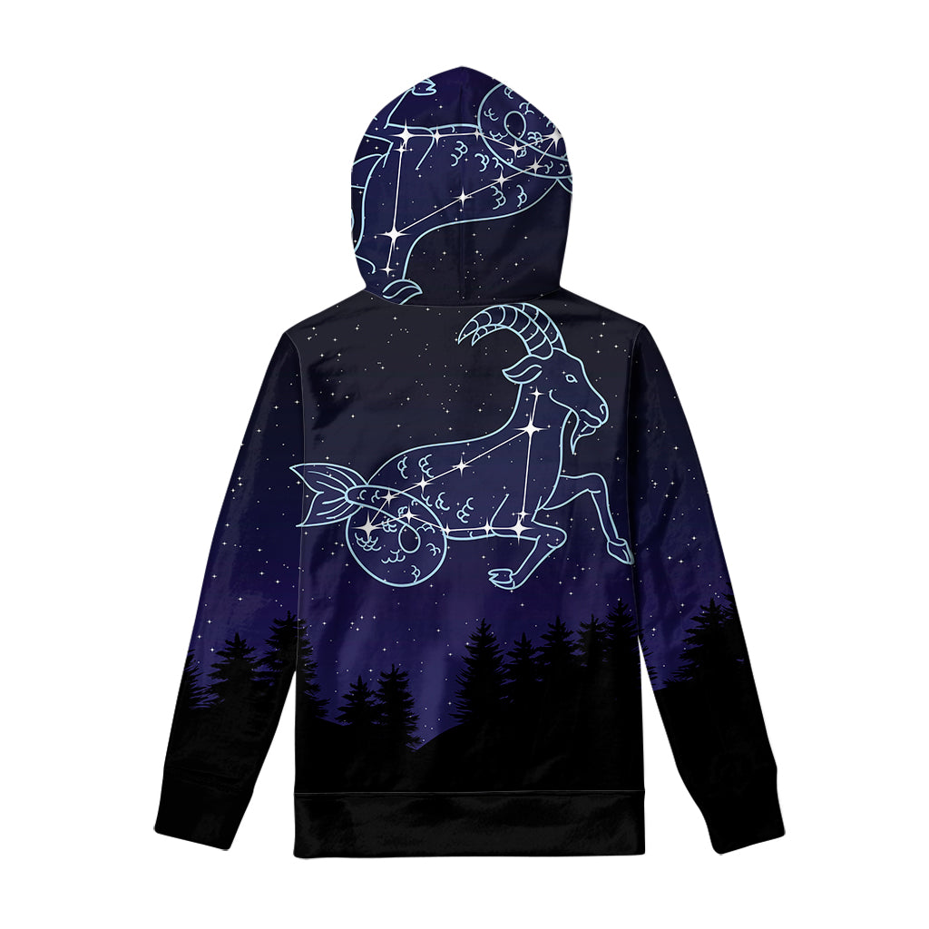 Capricorn Constellation Print Pullover Hoodie
