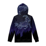 Capricorn Constellation Print Pullover Hoodie