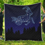Capricorn Constellation Print Quilt