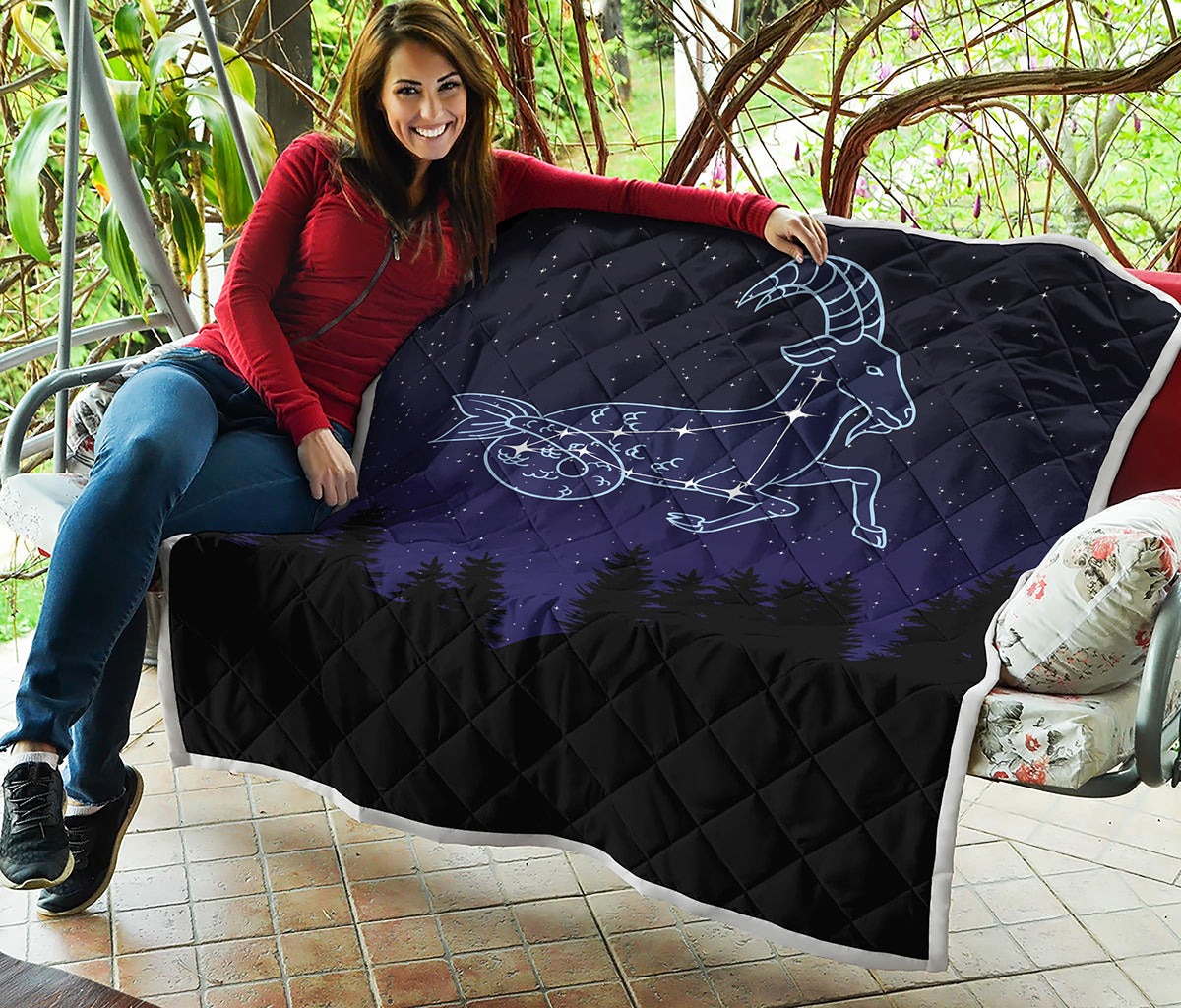 Capricorn Constellation Print Quilt
