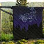Capricorn Constellation Print Quilt