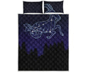Capricorn Constellation Print Quilt Bed Set