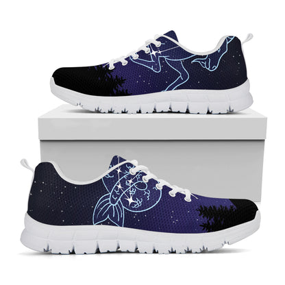 Capricorn Constellation Print White Sneakers