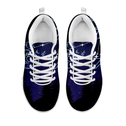 Capricorn Constellation Print White Sneakers