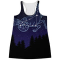Capricorn Constellation Print Women's Racerback Tank Top