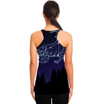 Capricorn Constellation Print Women's Racerback Tank Top