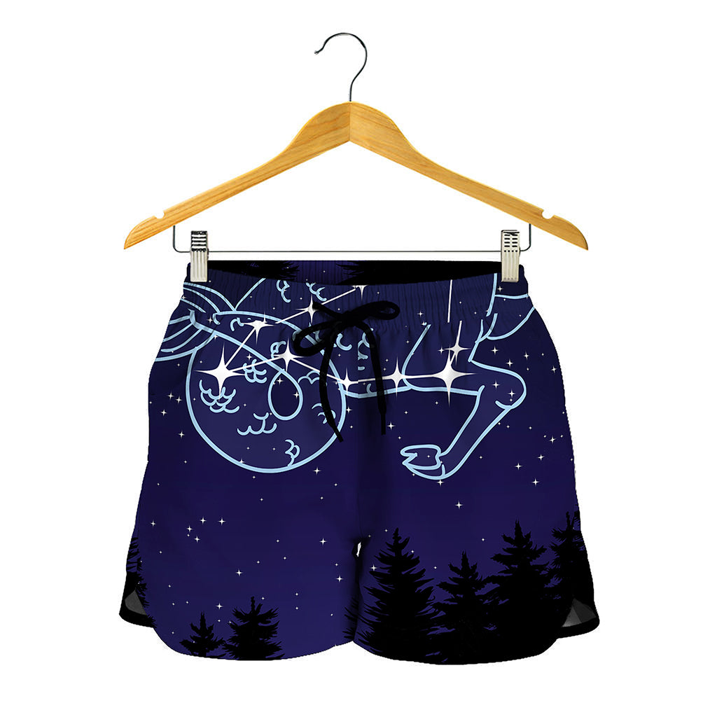 Capricorn Constellation Print Women's Shorts