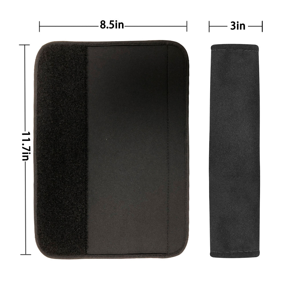 Blue Viking Norse God Odin Print Car Seat Belt Covers