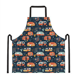 Caravan Camping Pattern Print Apron