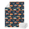 Caravan Camping Pattern Print Blanket