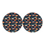 Caravan Camping Pattern Print Car Coasters