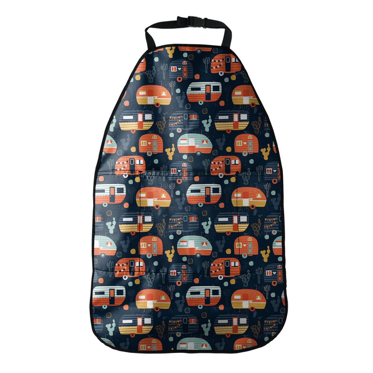 Caravan Camping Pattern Print Car Seat Organizers