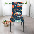 Caravan Camping Pattern Print Dining Chair Slipcover