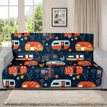 Caravan Camping Pattern Print Futon Protector