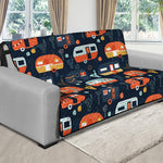 Caravan Camping Pattern Print Futon Protector