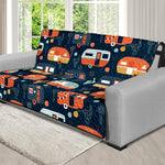 Caravan Camping Pattern Print Futon Protector