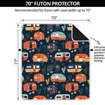 Caravan Camping Pattern Print Futon Protector