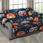 Caravan Camping Pattern Print Loveseat Protector