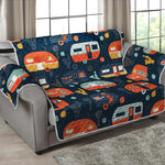 Caravan Camping Pattern Print Loveseat Protector