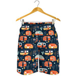 Caravan Camping Pattern Print Men's Shorts