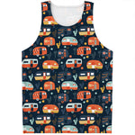 Caravan Camping Pattern Print Men's Tank Top