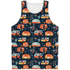 Caravan Camping Pattern Print Men's Tank Top