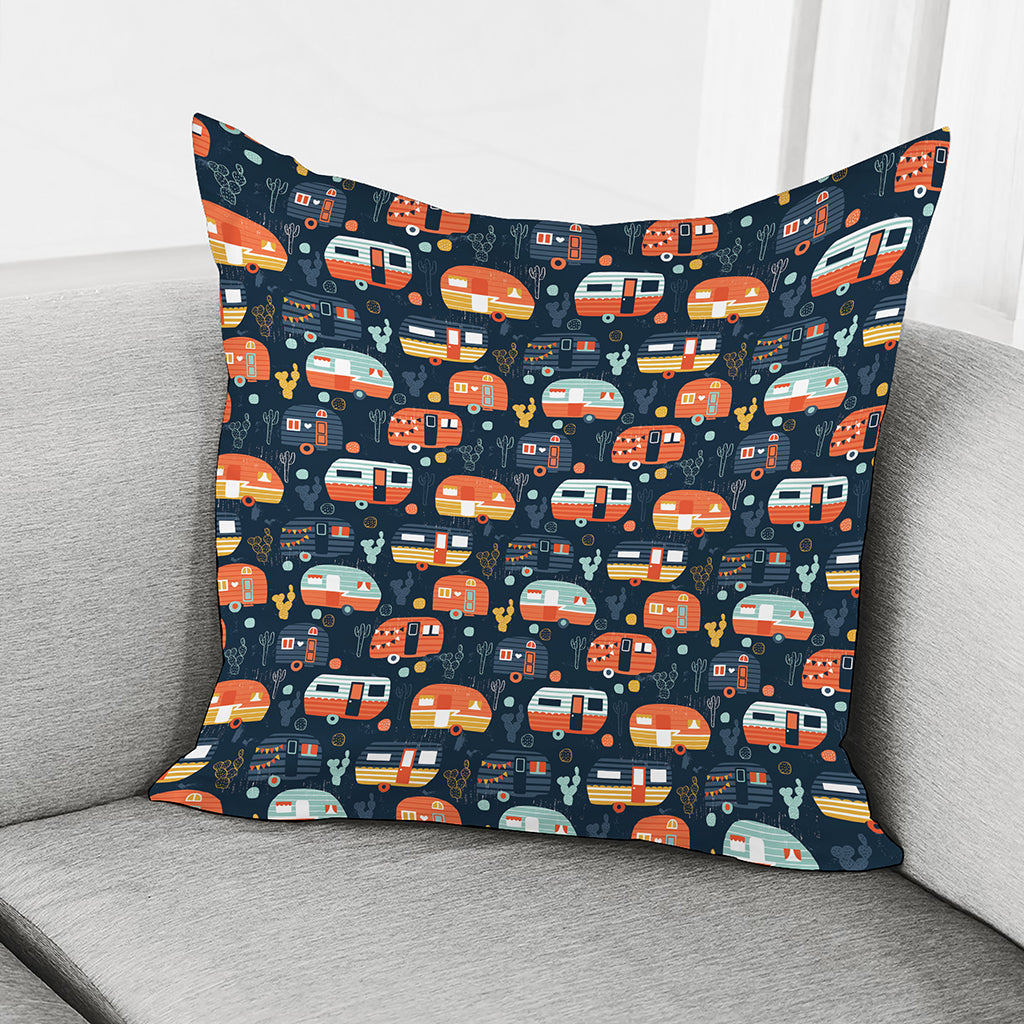 Caravan Camping Pattern Print Pillow Cover