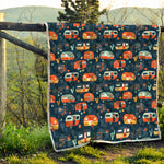 Caravan Camping Pattern Print Quilt